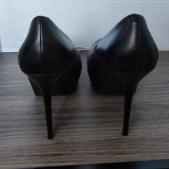 Guess leather platform high heel pumps black women's size EU 38 US 7.5 - Picture 5 of 10